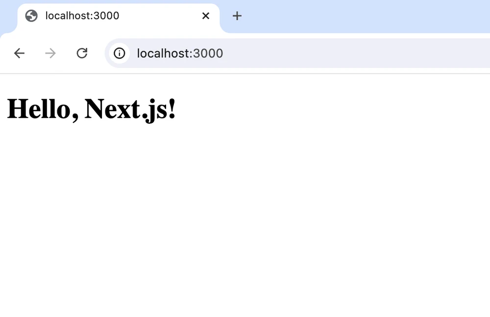 The app running locally