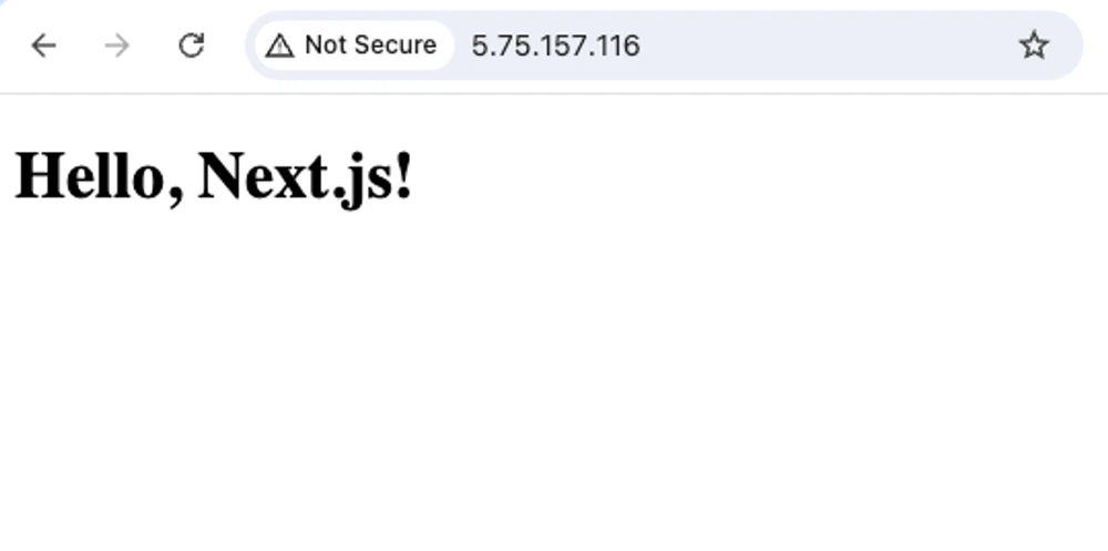 The application running on VPS accessed via IP address