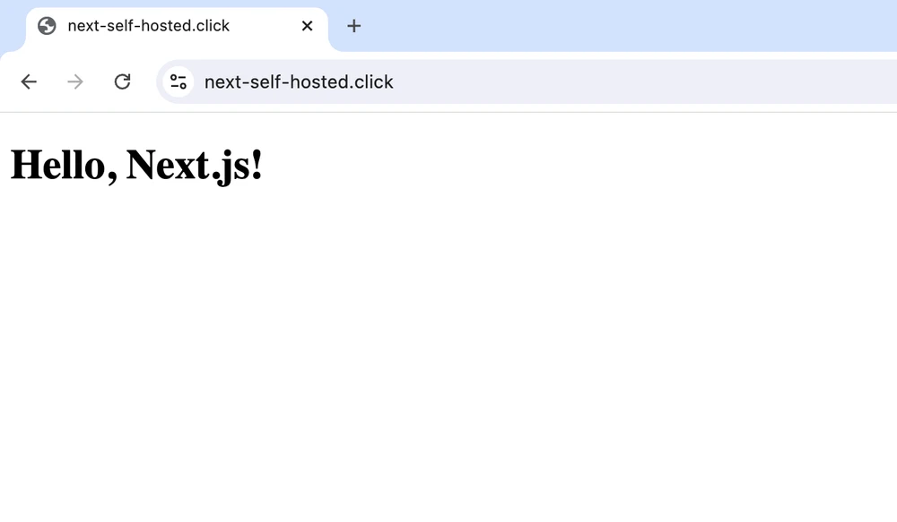The application running on VPS accessed via domain name