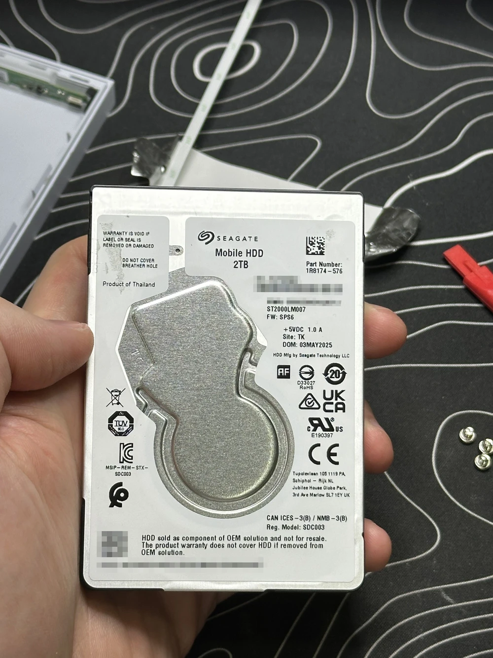 The internal Seagate Mobile HDD 2TB ST2000LM007